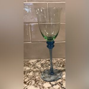 Blue & green Wine Glass